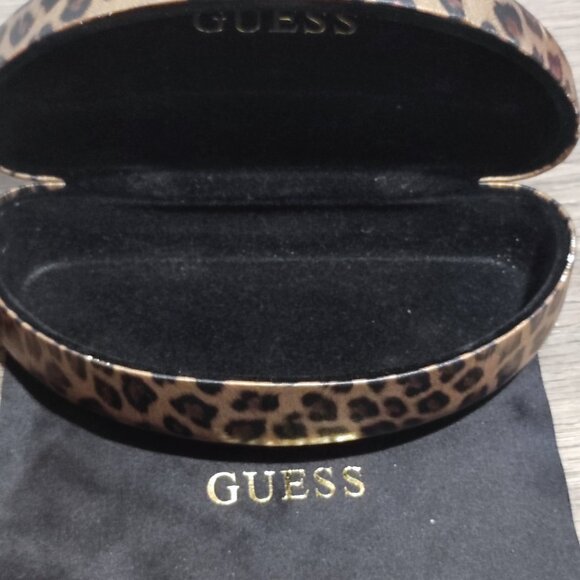 Guess eyewear sunglasses hard case with cleaning cloth leopard print - Picture 6 of 6